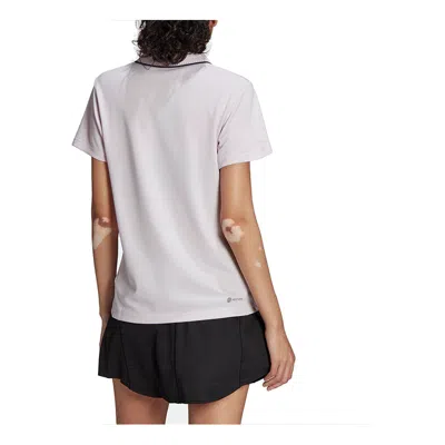 Adidas Originals (wmns) Adidas Heat.rdy Polo Shirt 'white' In Purple