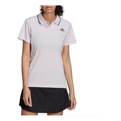 Adidas Originals (wmns) Adidas Heat.rdy Polo Shirt 'white' In Purple