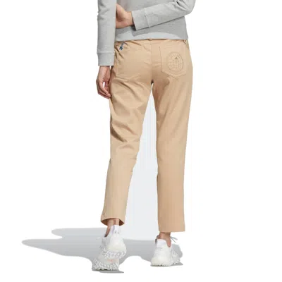 Adidas Originals (wmns) Adidas Play Green Twill Pants 'beige' In Brown