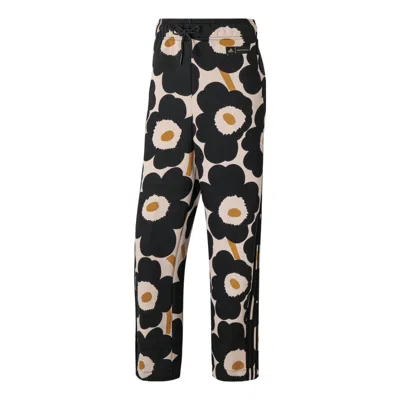 Adidas Originals (wmns) Adidas Marimekko Floral Print Straight-leg Casual Pants 'black Beige'