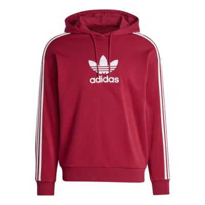 Adidas Originals (wmns) Adidas Centre Stage Hoodie 'burgundy' In Red
