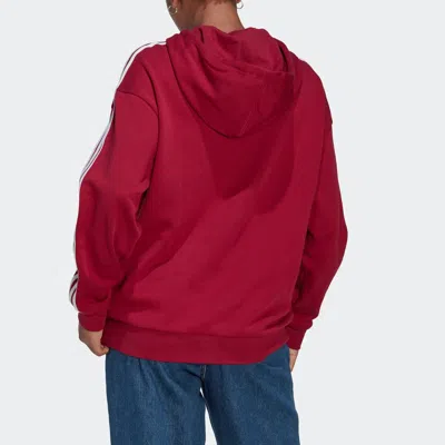 Adidas Originals (wmns) Adidas Centre Stage Hoodie 'burgundy' In Red