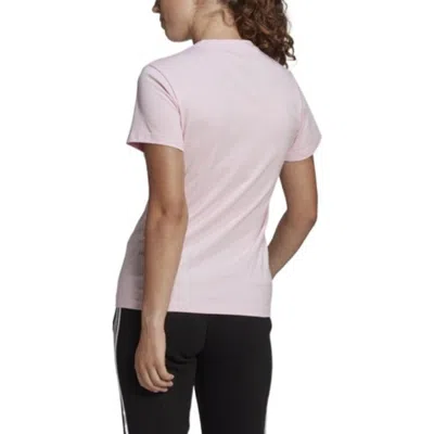 Adidas Originals (wmns) Adidas Essentials Logo T-shirt Asia Sizing 'pink White'