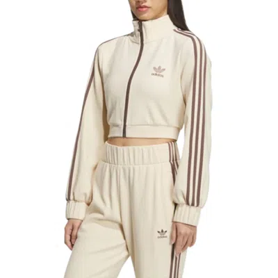 Adidas Originals (wmns) Adidas Cropped Jacket 'beige' In Neutral