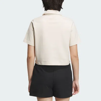 Adidas Originals (wmns)  Sportswear Polo Shirt 'beige' In White
