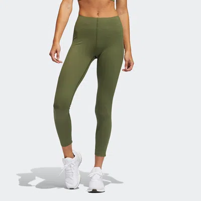 Adidas Originals (wmns) Adidas Elv Yoga Fl 78t Casual Sports Tight Gym Pants/trousers/joggers Military Green