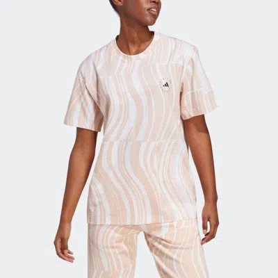 Adidas Originals (wmns) Adidas By Stella Mccartney Truecasuals Graphic T-shirt 'skin White' In Multi