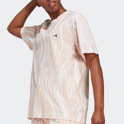 Adidas Originals (wmns) Adidas By Stella Mccartney Truecasuals Graphic T-shirt 'skin White' In Multi