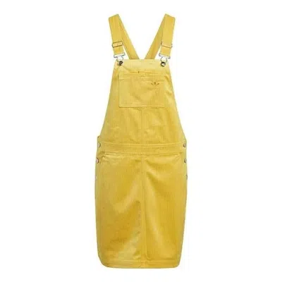 Adidas Originals Womens  Dungaree Dress In Yellow