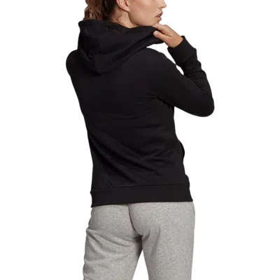 Adidas Originals (wmns) Adidas Essentials Logo Full-zip Hoodie Asia Sizing 'black White' In Blue