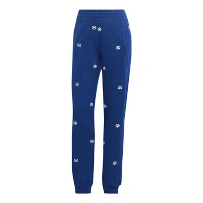 Adidas Originals (wmns) Adidas Allover Mini Crest Logo Sweatpants 'blue'