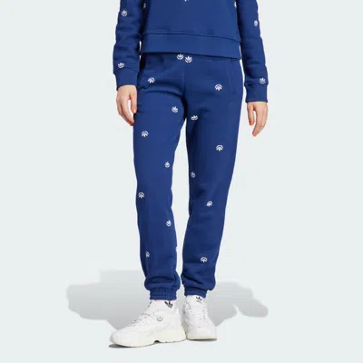 Adidas Originals (wmns) Adidas Allover Mini Crest Logo Sweatpants 'blue'