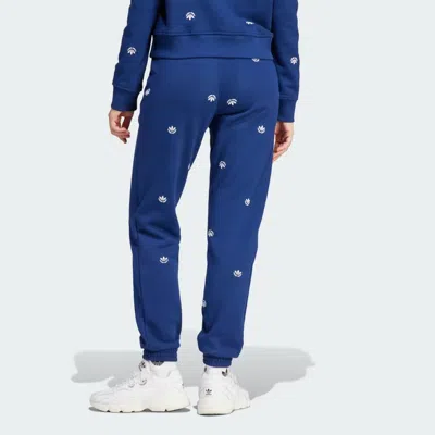 Adidas Originals (wmns) Adidas Allover Mini Crest Logo Sweatpants 'blue'
