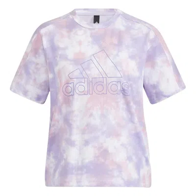 Adidas Originals (wmns) Adidas Met Aop T-shirt 'purple White'