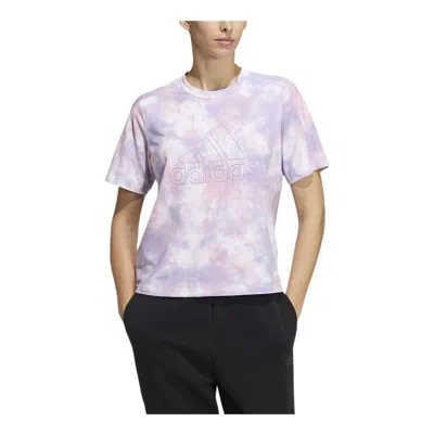 Adidas Originals (wmns) Adidas Met Aop T-shirt 'purple White'