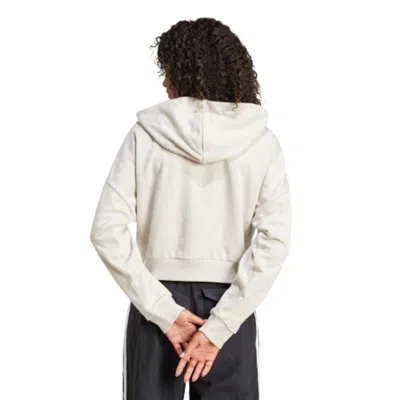 Adidas Originals (wmns) Adidas Essentials 3-stripes French Terry Quarter-zip Hoodie 'grey' In Gray