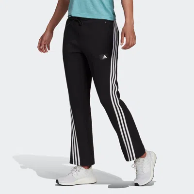 Adidas Originals (wmns) Adidas Future Icon 3-stripe Flare Pants Asia Sizing 'black White' In Multi