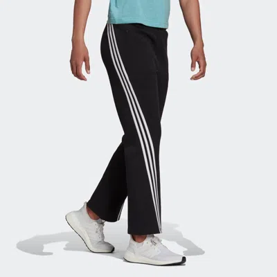 Adidas Originals (wmns) Adidas Future Icon 3-stripe Flare Pants Asia Sizing 'black White' In Multi
