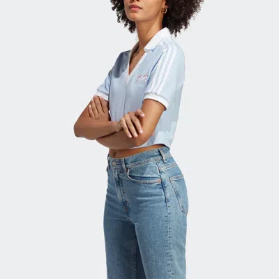 Adidas Originals (wmns) Adidas Short Sleeve Polo Shirt 'blue'