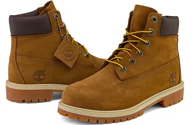 Timberland (gs)  6 In Premium Waterproof Wide Fit Boots 'brown'
