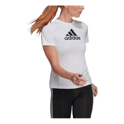 Adidas Originals (wmns) Adidas Primeblue Designed 2 Move Logo Sport T-shirt Asia Sizing 'white Black'