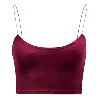 Adidas Originals (wmns) Adidas X Ivy Park Velour Bra 'burgundy'b In Red