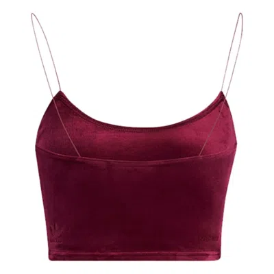 Adidas Originals (wmns) Adidas X Ivy Park Velour Bra 'burgundy'b In Red