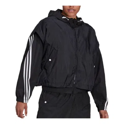 Adidas Originals (wmns) Adidas Sportswear Future Icons 3-stripes Woven Hooded Track Top 'black'