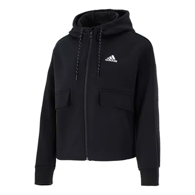 Adidas Originals (wmns) Adidas Sports Running Training Knit Black Jacket