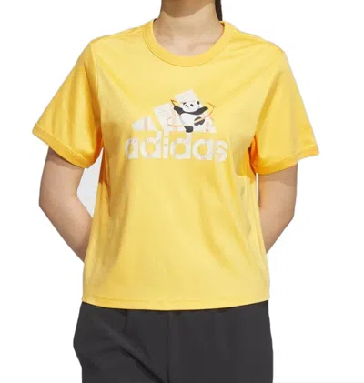 Adidas Originals (wmns) Adidas China T-shirt 'yellow White'