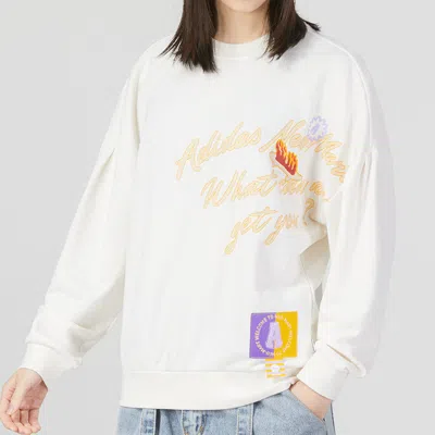 Adidas Originals (wmns) Adidas Neo Sweaters 'beige White' In Multi