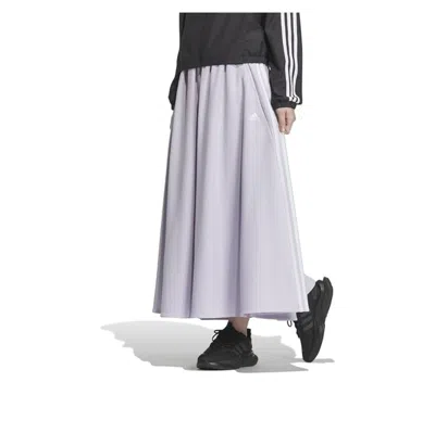Adidas Originals (wmns) Adidas 3-stripes Loose Double Knit Skirt 'purple' In Pink