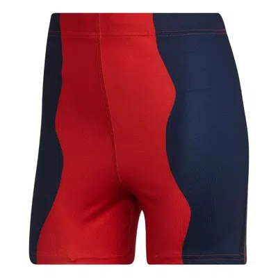 Adidas Originals (wmns) Adidas X Marimekko Run Icons Bike Shorts 'red Navy' In Multi