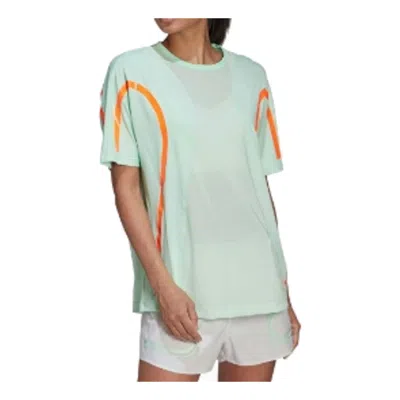 Adidas Originals (wmns) Adidas By Stella Mccartney Truepace Running Loose T-shirt 'teal Orange' In Multi