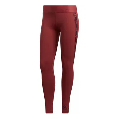 Adidas Originals (wmns) Adidas Ask Bos T Sports Running Leggings Red In Burgundy