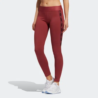 Adidas Originals (wmns) Adidas Ask Bos T Sports Running Leggings Red In Burgundy