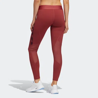 Adidas Originals (wmns) Adidas Ask Bos T Sports Running Leggings Red In Burgundy