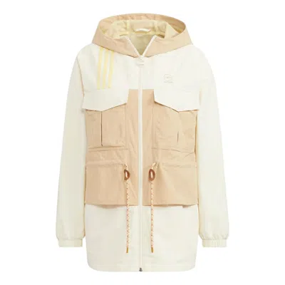Adidas Originals (wmns) Adidas Neo Utility Windbreaker Jackets 'beige White'