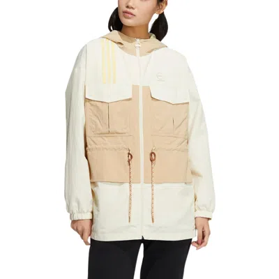 Adidas Originals (wmns) Adidas Neo Utility Windbreaker Jackets 'beige White'