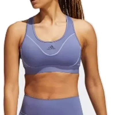 Adidas Originals (wmns) Adidas Believe This Medium-support Reflective Bra 'purple'