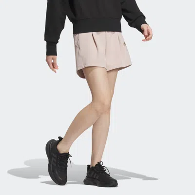 Adidas Originals (wmns) Adidas Future Of Tech Knit Shorts 'skin' In Neutral