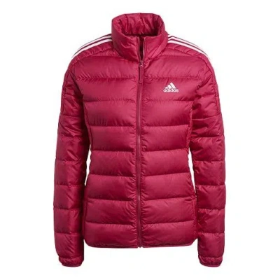 Adidas Originals (wmns) Adidas Essentials Down Jacket 'power Berry' In Red