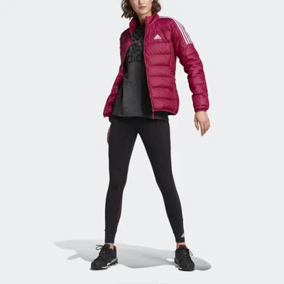 Adidas Originals (wmns) Adidas Essentials Down Jacket 'power Berry' In Red