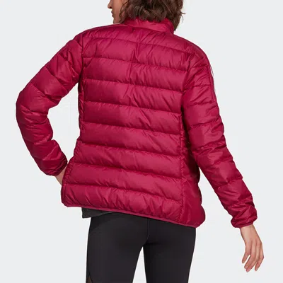 Adidas Originals (wmns) Adidas Essentials Down Jacket 'power Berry' In Red