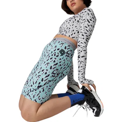 Adidas Originals (wmns) Adidas By Stella Mccartney Truestrength Long Sleeve Cropped Top 'white Black' In Multi