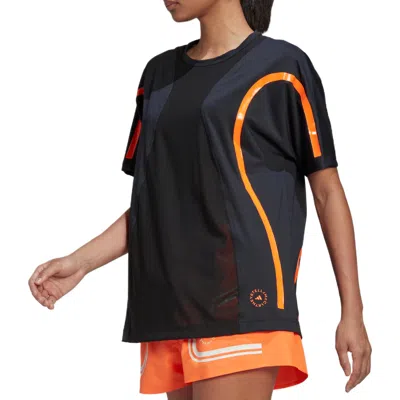 Adidas Originals (wmns) Adidas By Stella Mccartney Truepace Running Loose T-shirt 'black Orange' In Multi