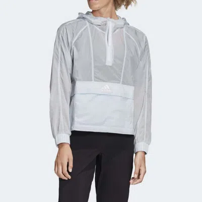 Adidas Originals (wmns) Adidas Athletics Cropped Wind.rdy Windbreaker Jacket Asia Sizing 'white'