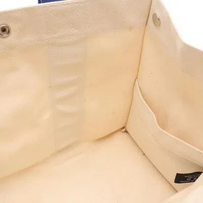 Pre-owned Hermes Blue Ivory Canvas Tote Bag ()