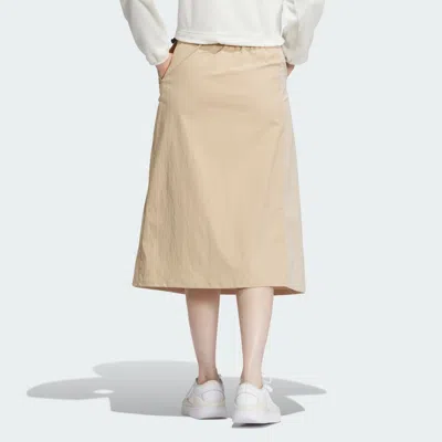 Adidas Originals (wmns) Adidas City Escape Cargo Skirt Asia Sizing 'beige' In Neutral
