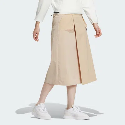 Adidas Originals (wmns) Adidas City Escape Cargo Skirt Asia Sizing 'beige' In Neutral